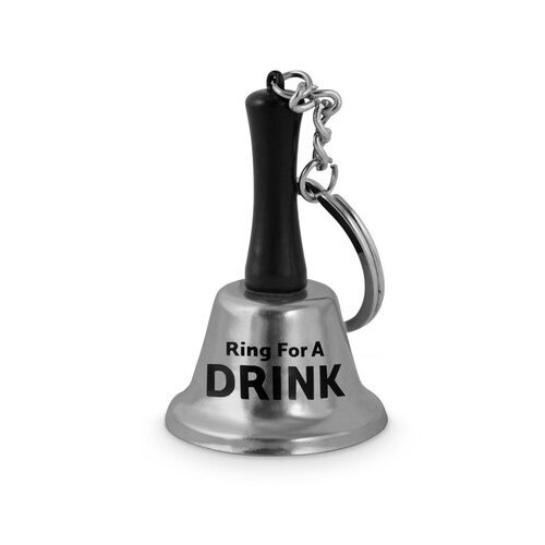 Ring For A Drink Keyring Bell (Silver)