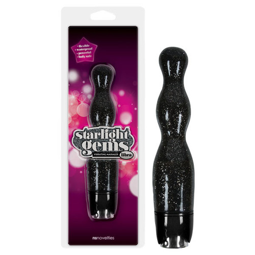 Starlight Gems - Libra Glitter Black 17.8 cm (7'') Vibrator