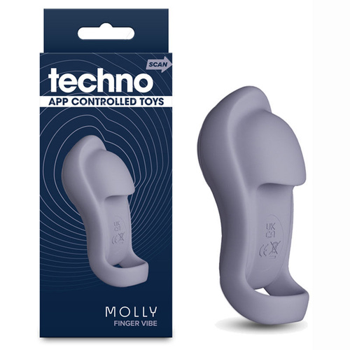 Techno - Molly Grey USB Rechargeable Finger Stimulator with App Control