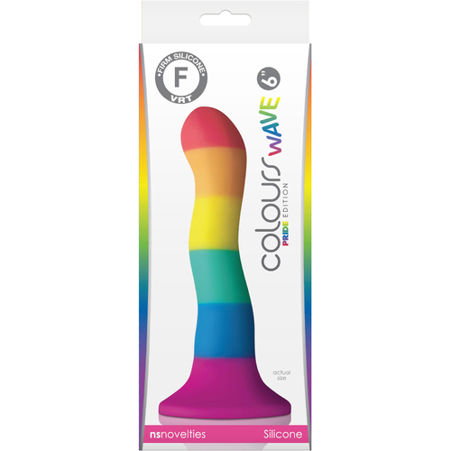 6" Wave Style Rainbow Butt Plug