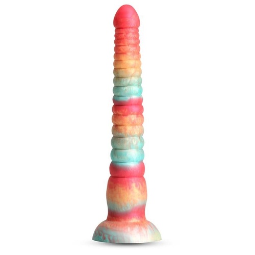 Colours Stacked 9in. Dildo Red/Gold