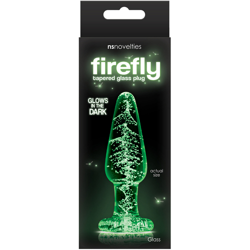 Glowing Medium Glass Butt Plug