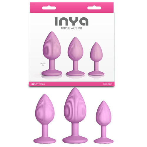 INYA Triple Ace Kit - Blush Pink Butt Plugs - Set of 3 Sizes