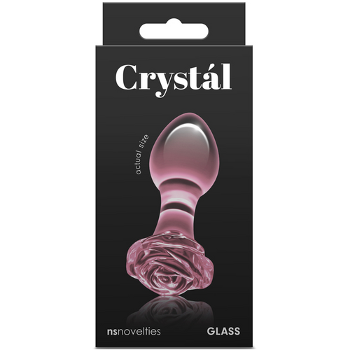 Rose Glass Butt Plug