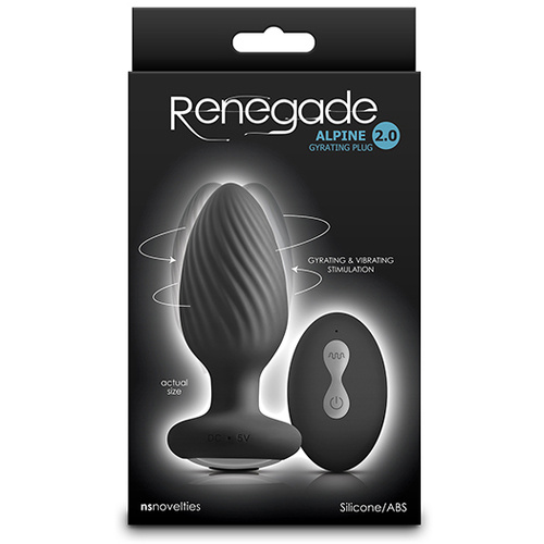 Renegade Alpine 2.0  10.7cm Usb Rechargeable Gyrating Anal Plug With Remote