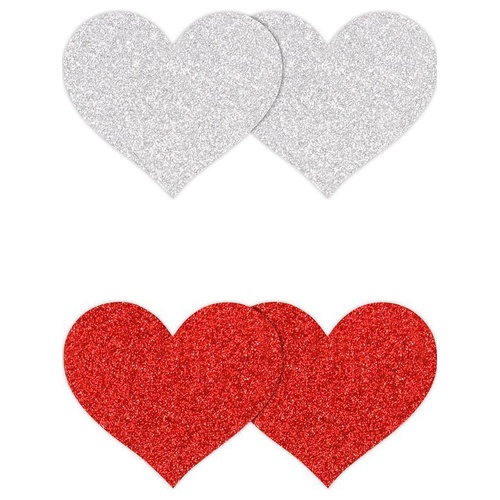 Pretty Pasties Glitter Hearts / 2 Pair