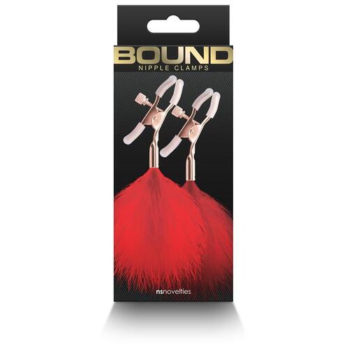 Bound Nipple Clamps F1 Red