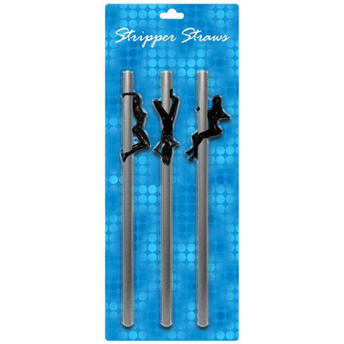 Female Stripper Straws x3