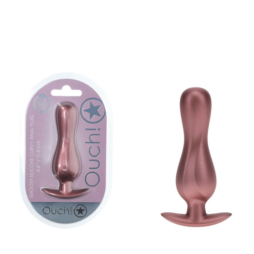 OUCH! Curvy Anal Plug - Rose Gold Rose Gold 11.7 cm Butt Plug