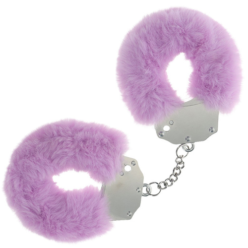 OUCH! Heavy-Duty Fluffy Cuffs - Lavender Lavender Fluffy Restraints