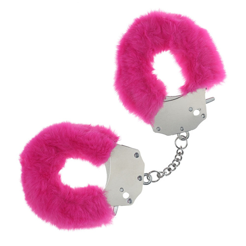OUCH! Heavy-Duty Fluffy Cuffs - Pink Pink Fluffy Restraints