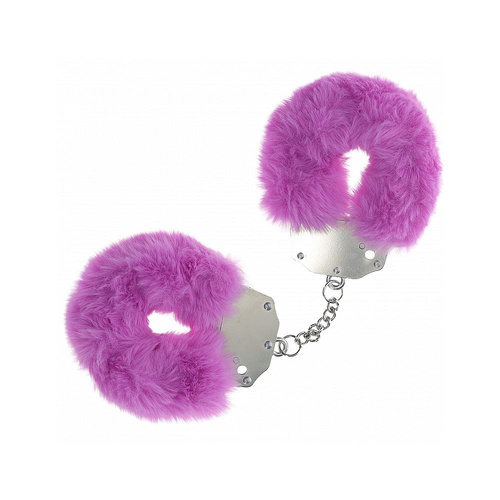 OUCH! Heavy-Duty Fluffy Cuffs - Purple Purple Fluffy Restraints