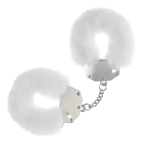 OUCH! Heavy-Duty Fluffy Cuffs - White White Fluffy Restraints