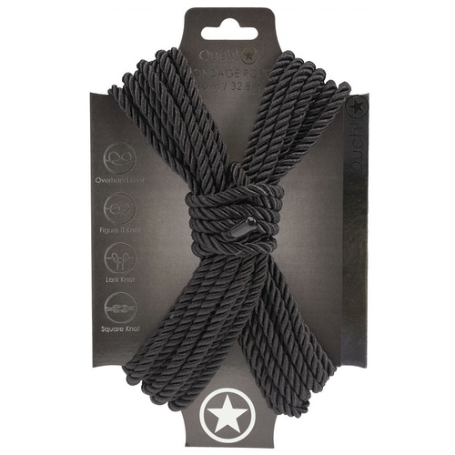 OUCH! Bondage Rope - 10 M - Black Black Nylon Bondage Rope - 10 metre Length