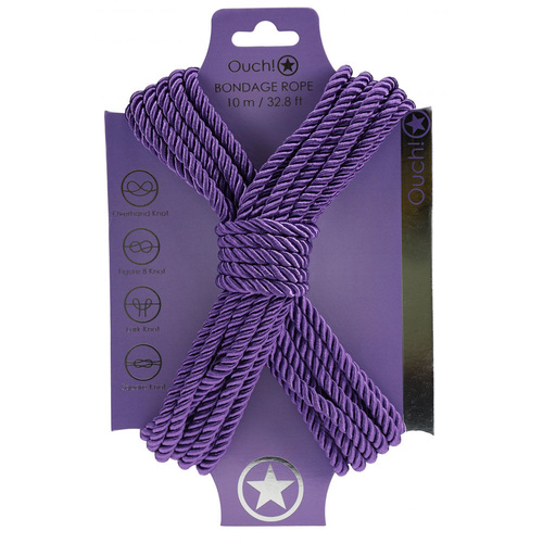 OUCH! Bondage Rope - 10 M - Purple Purple Nylon Bondage Rope - 10 metre Length