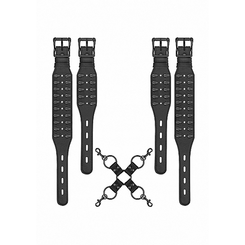 Skulls and Bones Hogtie with Skulls Black