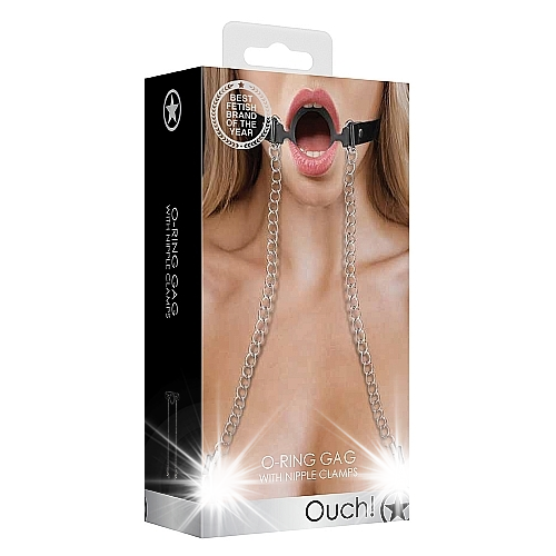 O-Ring Gag + Nipple Clamps