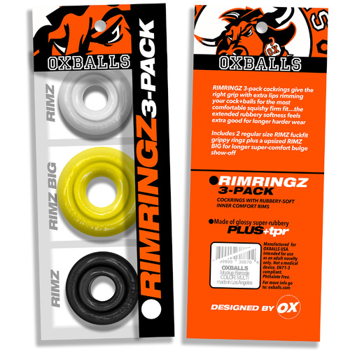 oxballs RIMRINGZ multi size 3-pack SHOCKWAVE