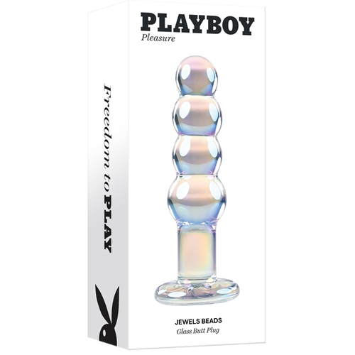 Playboy Pleasure JEWELS BEADS Clear Glass 12 cm Anal Beads