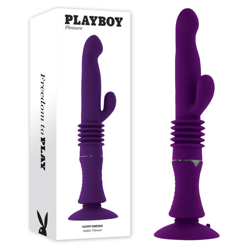 Playboy Pleasure Hoppy Ending  29.2cm Usb Rechargeable Thrusting Rabbit Vibrator