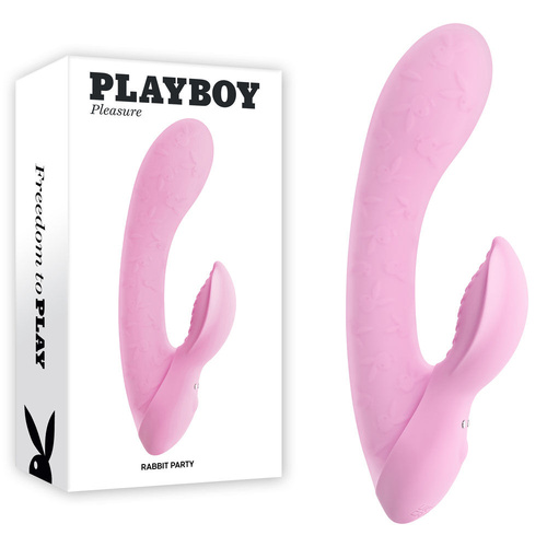 Playboy Pleasure RABBIT PARTY Pink 15.2 cm USB Rechargeable Rabbit Vibrator