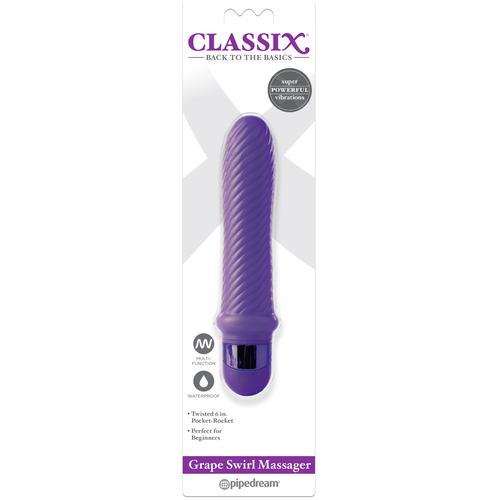 6" Grape Swirl Vibrator