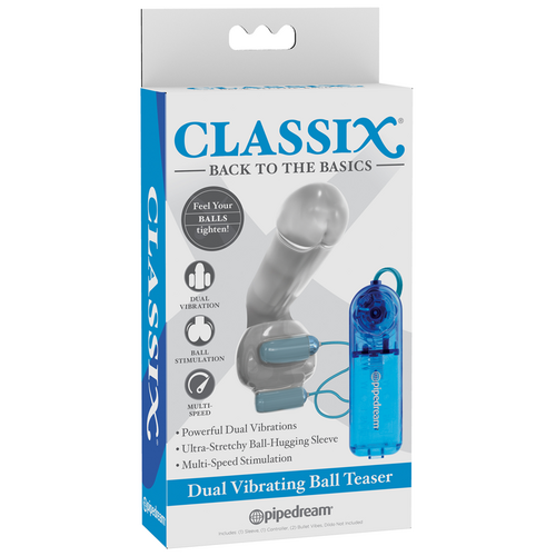 Classix Dual Vibrating Ball Teaser Blue/Clear