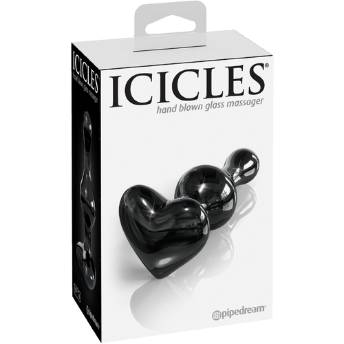 3.1" Love Heart Glass Butt Plug
