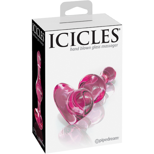 3.1" Love Heart Glass Butt Plug