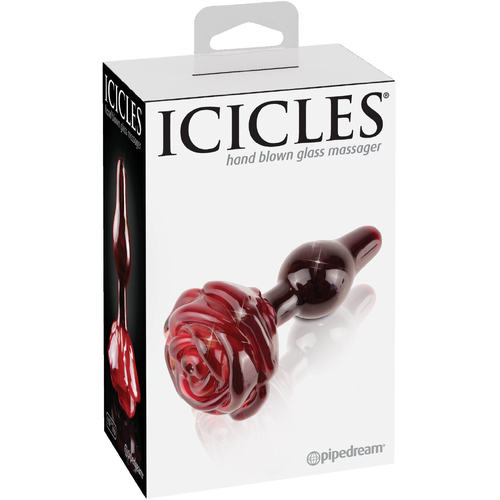 2.4" Rose Glass Butt Plug