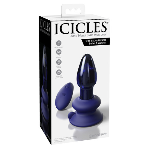 Glass Vibrating Butt Plug 85