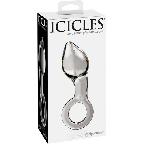 4.75" Curved Glass Butt Plug