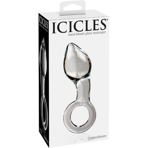 5.5" Curved Glass Butt Plug
