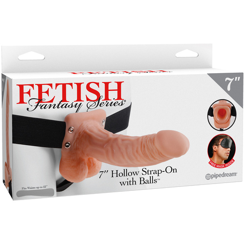 7" Hollow Strap-On + Balls
