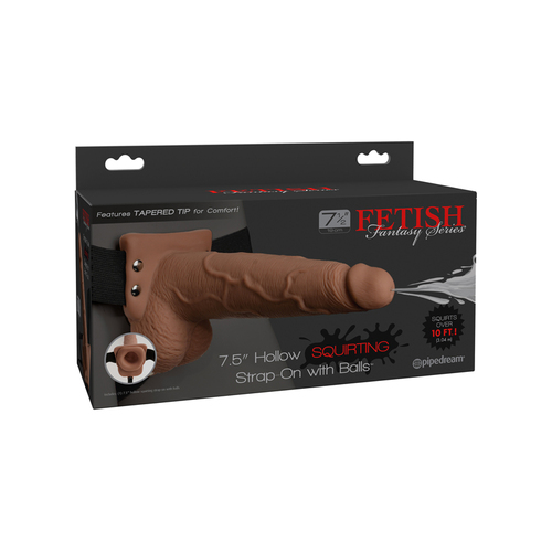 7.5" Hollow Squirting Strap-On 
