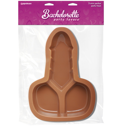Bachelorette Party Favors Mini Party Pecker Trays Flesh Party Trays - 3 Pack