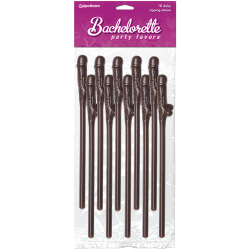 Chocolate Dicky Sipping Straws