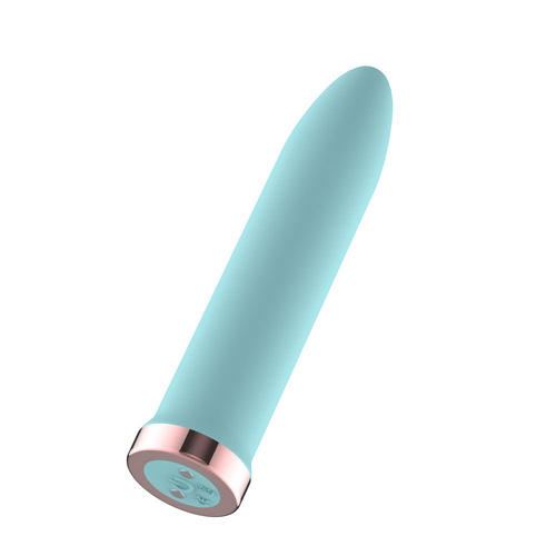 Passion Play Rechargeable Vibrating Bullet - Blue Blue 9.8 cm USB Rechargeable Bullet