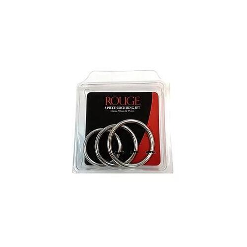 Stainless Steel 3 Cock Ring Set