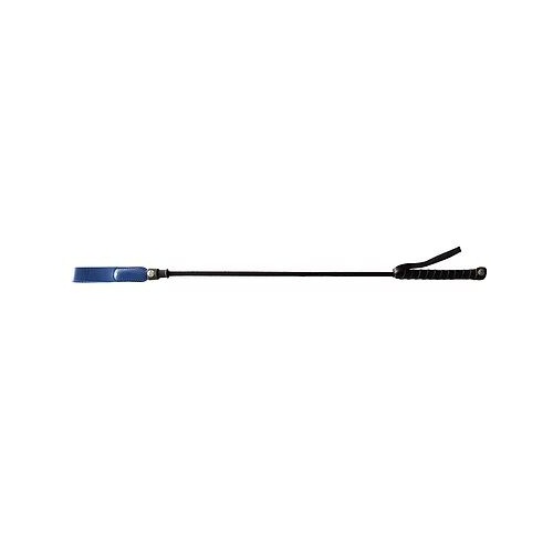 Rouge Blue Long Riding Crop Slim Leather Tip 24"