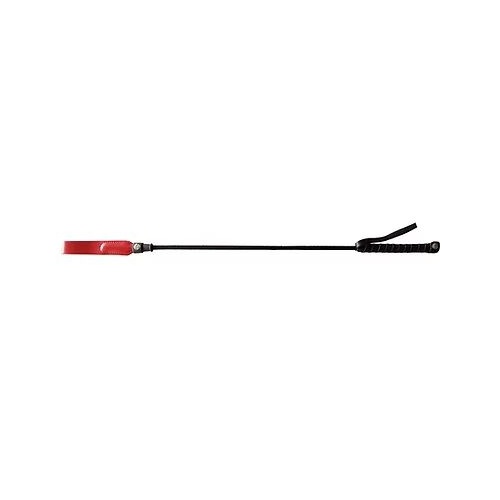 Rouge Red Long Riding Crop Slim Leather Tip 24"