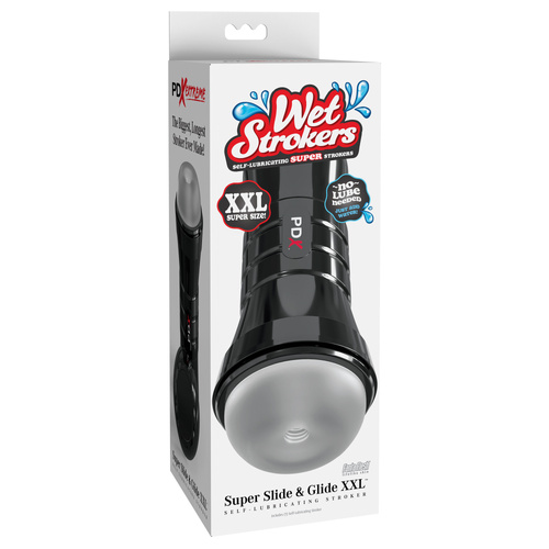 PDX Wet Pussies - Super Slide & Glide XXL Clear Stroker