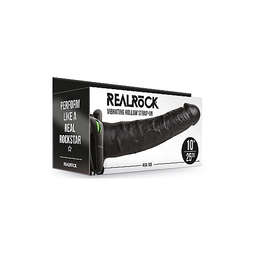 10" Hollow Vibrating Strap-On System
