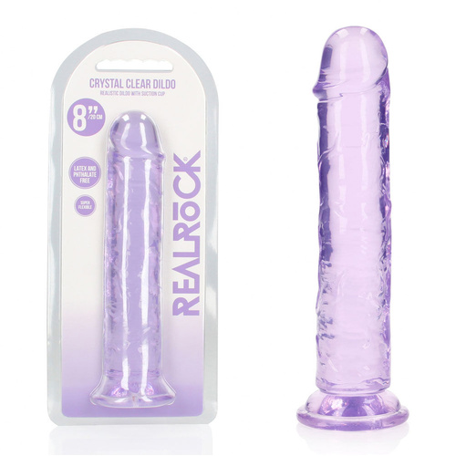 REALROCK 20 cm Straight Dildo - Purple Purple 20 cm (8'') Dong