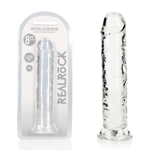 REALROCK 20 cm Straight Dildo - Transparent Clear 20 cm (8'') Dong