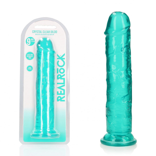 REALROCK 25 cm Straight Dildo - Turquoise Turquoise 25 cm (10'') Dong