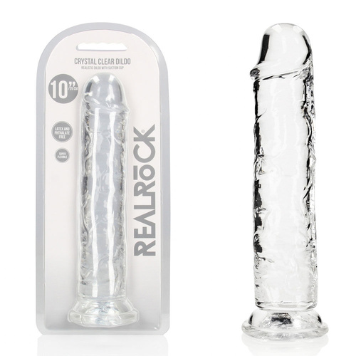 REALROCK 28 cm Straight Dildo - Transparent Clear 28 cm (10'') Dong
