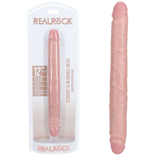 REALROCK 30cm Slim Double Dildo - Flesh Flesh 30 cm (12'') Double Dong