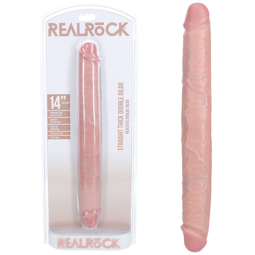 REALROCK 35cm Thick Double Dildo - Flesh Flesh 35 cm (14'') Thick Double Dong