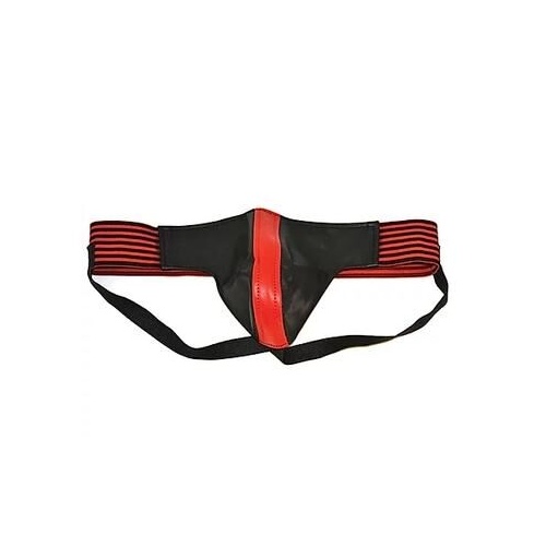 rouge leather Jocks/Striped band Black/Red S